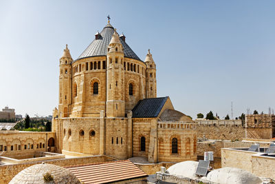 Abbey of the dormition against clear blue sky