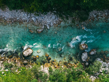 High angle view of sea