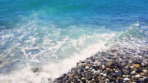 Scenic view of sea waves