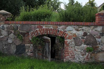 View of built structure against trees