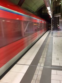 Train at railroad station platform