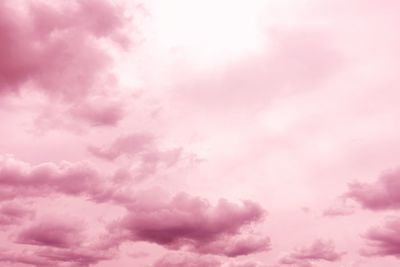 Low angle view of pink clouds in sky