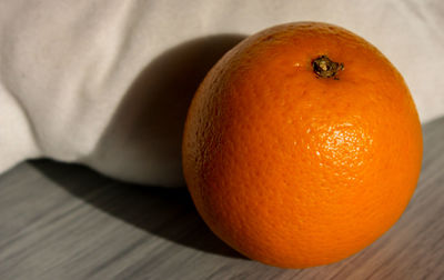 Close-up of orange slices on table