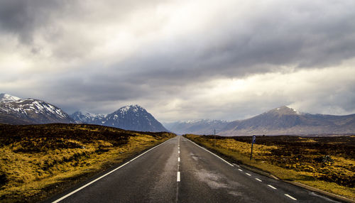 Country road passing through mountains