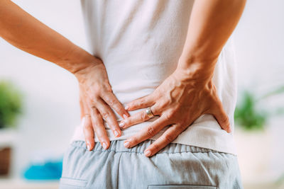 Sciatica or sciatic nerve inflammation, lower back pain. 