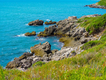 Rock formation on sea shore