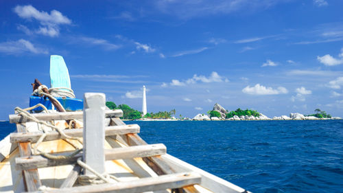 View of blue sea against sky