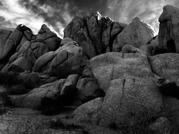 Rock formations against sky