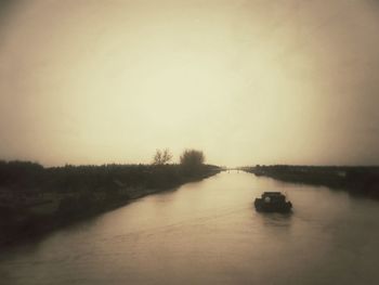 View of boat in sea