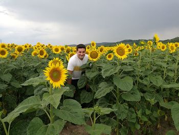 Woman standing in a field