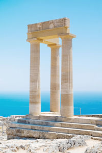 View of historical building against blue sky