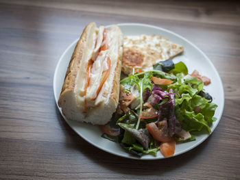 Close-up of meal served on plate