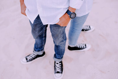 Standing and holding me forever