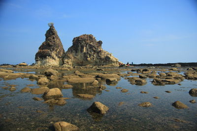 Rocks in sea