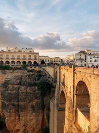 Golden hour at ronda. nice village at andalucia, spain 