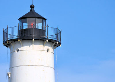 Low angle view of water tower against clear sky