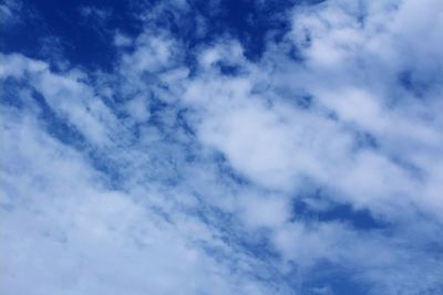 Low angle view of clouds in sky