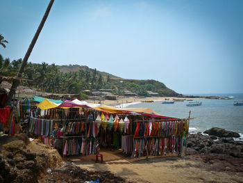 View of boats in sea