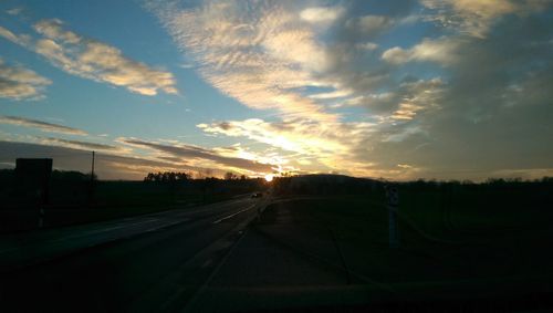 Road at sunset
