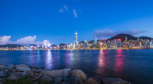 Hong kong cityscape at sunset