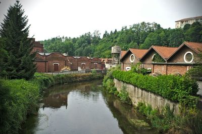 View of canal along buildings