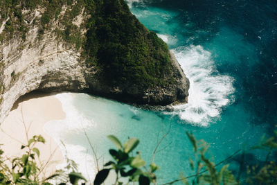 Rock formation on sea shore