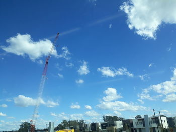 Low angle view of vapor trails in sky