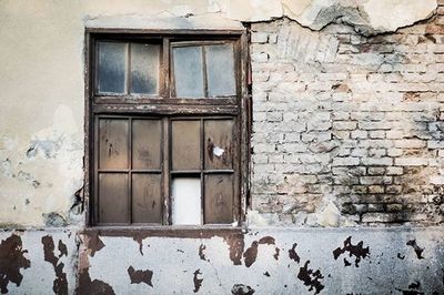 Brick wall with windows