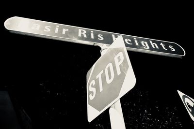 Close-up of road sign