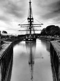 Boats in harbor