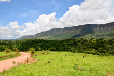 Scenic view of landscape against sky