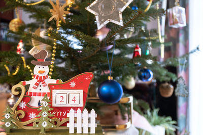 Close-up of christmas tree