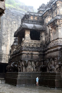 Rear view of a temple