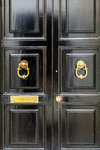 Close-up of closed door