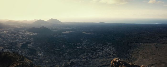 Aerial view of landscape against sky