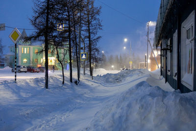 Snow covered street