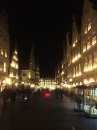 Illuminated street light at night