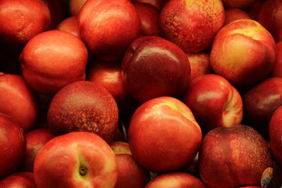 Full frame shot of apples at market stall