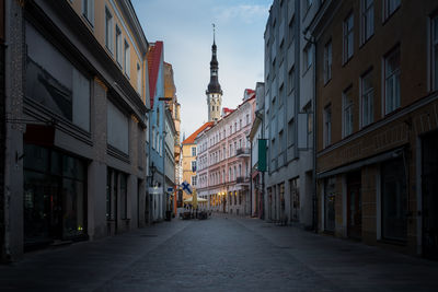 Street amidst buildings in city