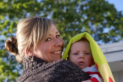 Portrait of mother and daughter