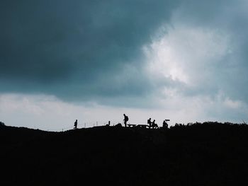 Low angle view of cloudy sky