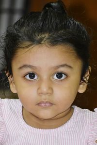 Close-up portrait of cute girl