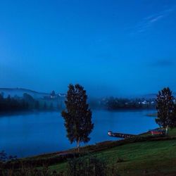 Scenic view of calm lake