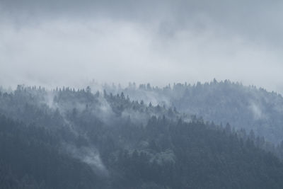 Scenic view of landscape against cloudy sky