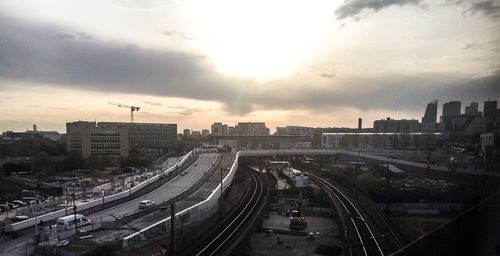 City street at sunset