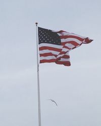 Low angle view of american flag