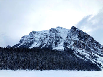 Snow covered mountain against sky