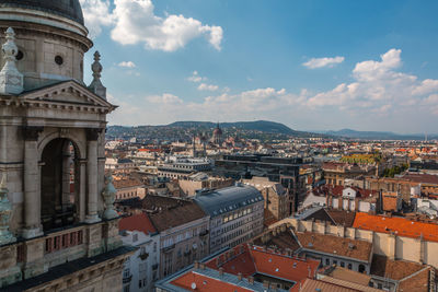 Aerial view of buildings in city