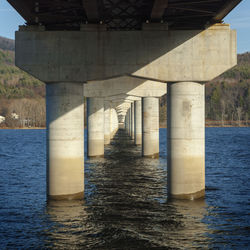 View of bridge over river