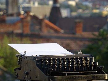 Close-up of built structure